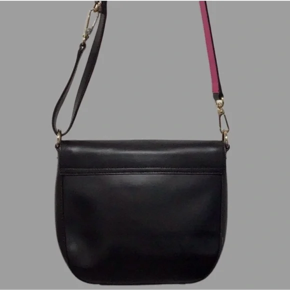 Kate Spade Doreen Bond Street Leather Crossbody/Shoulder Bag, Black/Pink - Picture 7 of 9